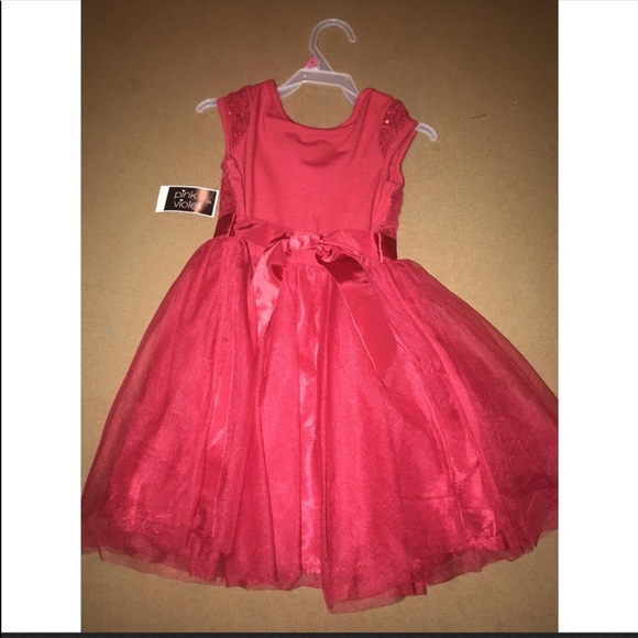 Red Sparkly Girls Dress - Picture 2 of 2
